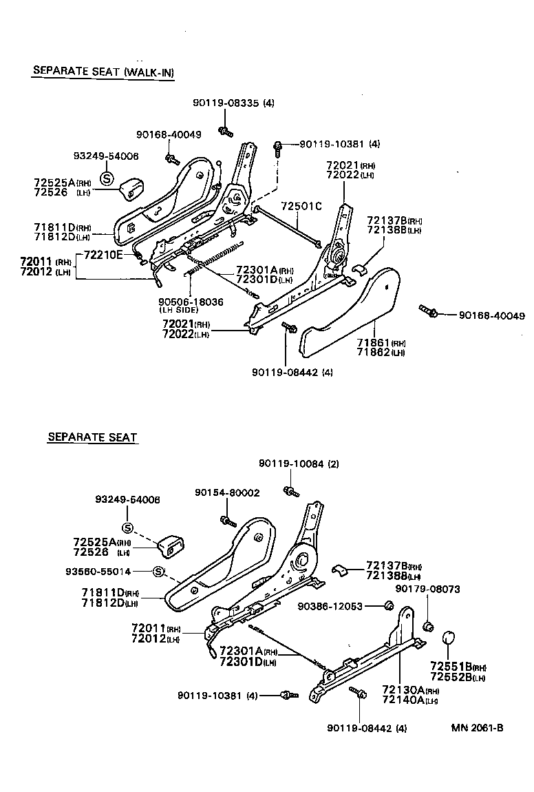  HILUX 2WD |  SEAT SEAT TRACK