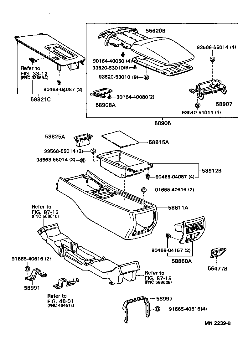  GS300 |  CONSOLE BOX BRACKET