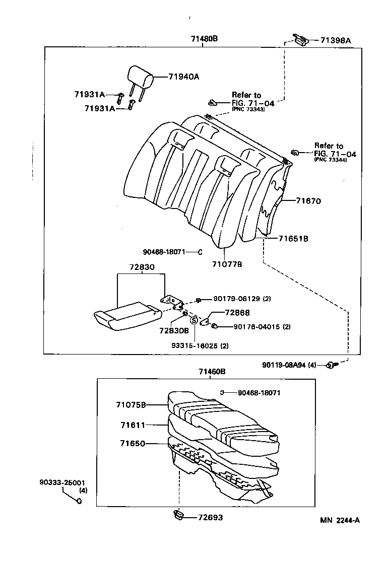  GS300 |  REAR SEAT SEAT TRACK