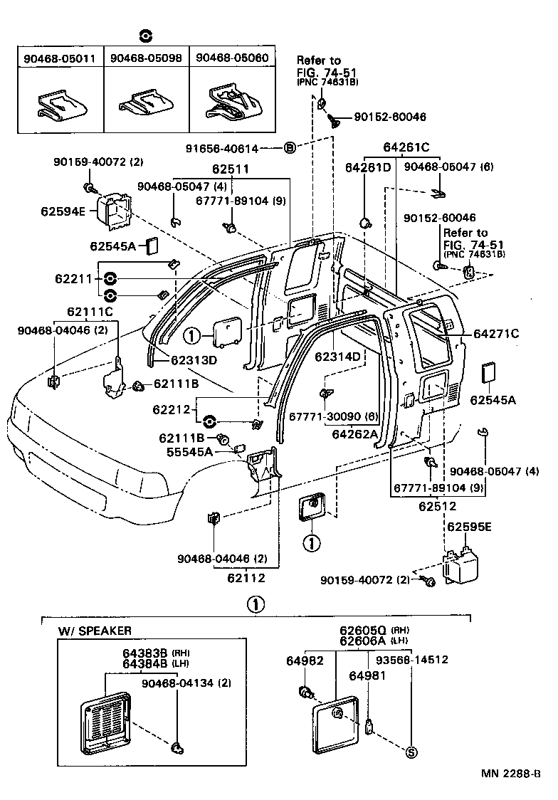  4 RUNNER TRUCK |  INSIDE TRIM BOARD