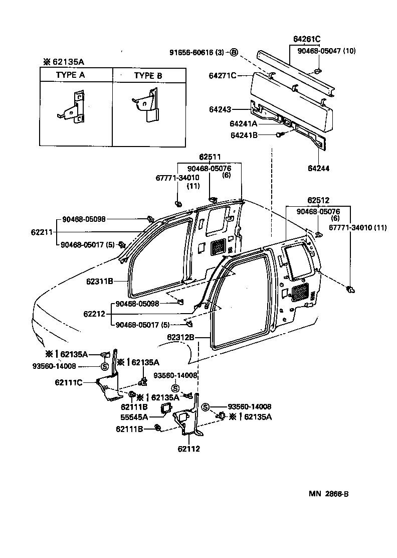  T100 |  INSIDE TRIM BOARD