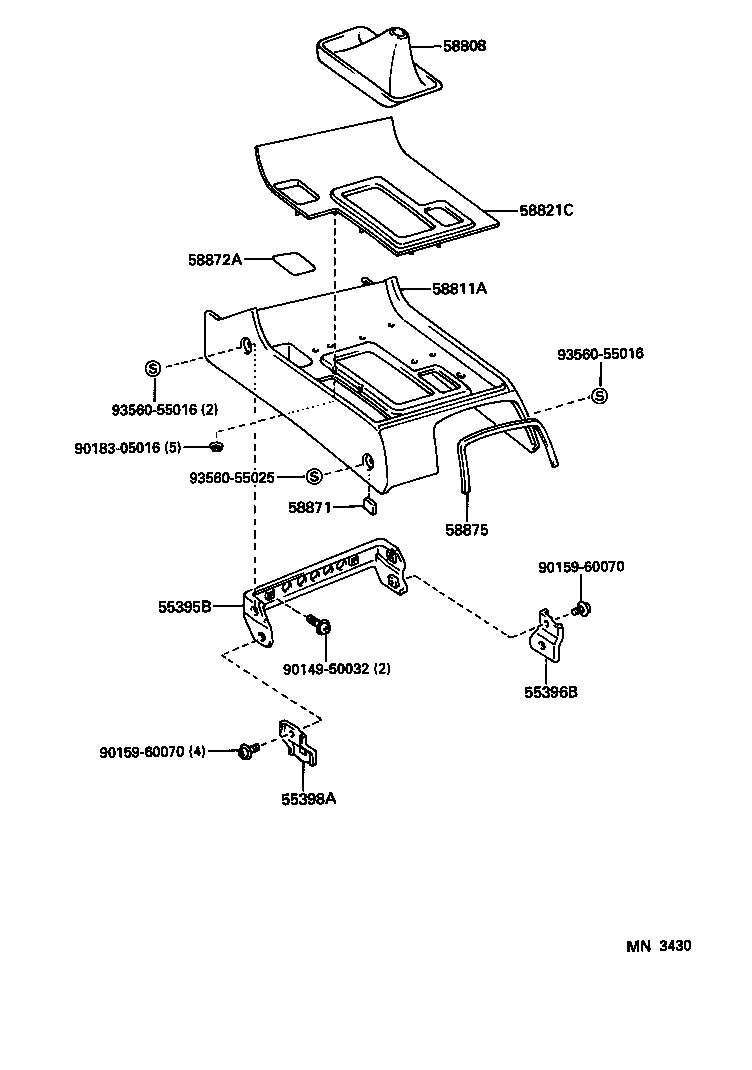  LX450 |  CONSOLE BOX BRACKET