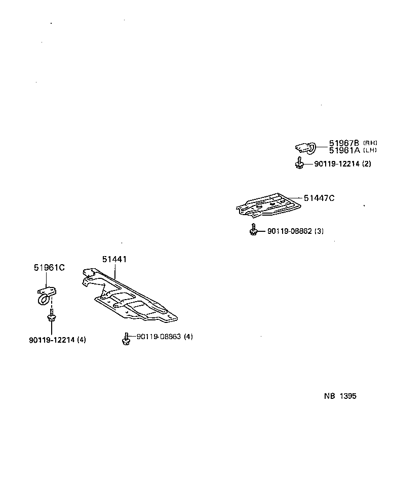  LX450 |  SUSPENSION CROSSMEMBER UNDER COVER