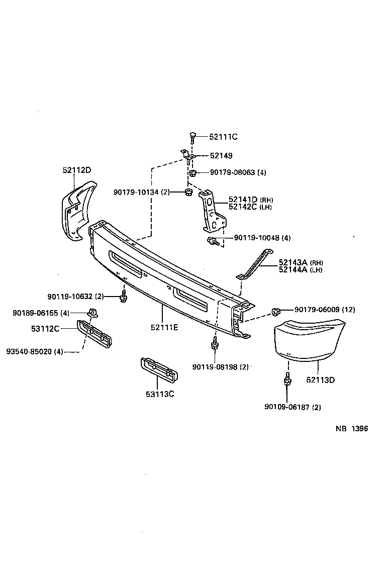  LX450 |  FRONT BUMPER BUMPER STAY