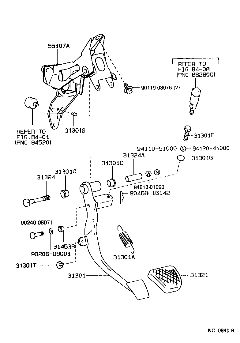  MR2 |  CLUTCH PEDAL FLEXIBLE HOSE