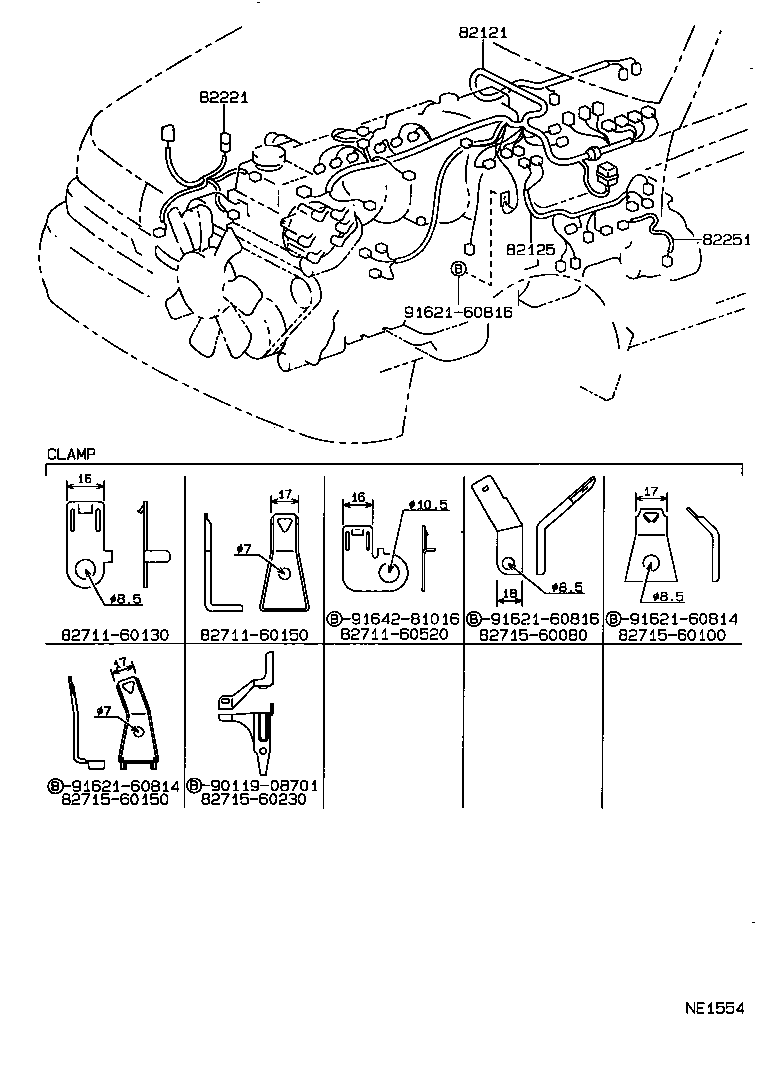  LX450 |  WIRING CLAMP