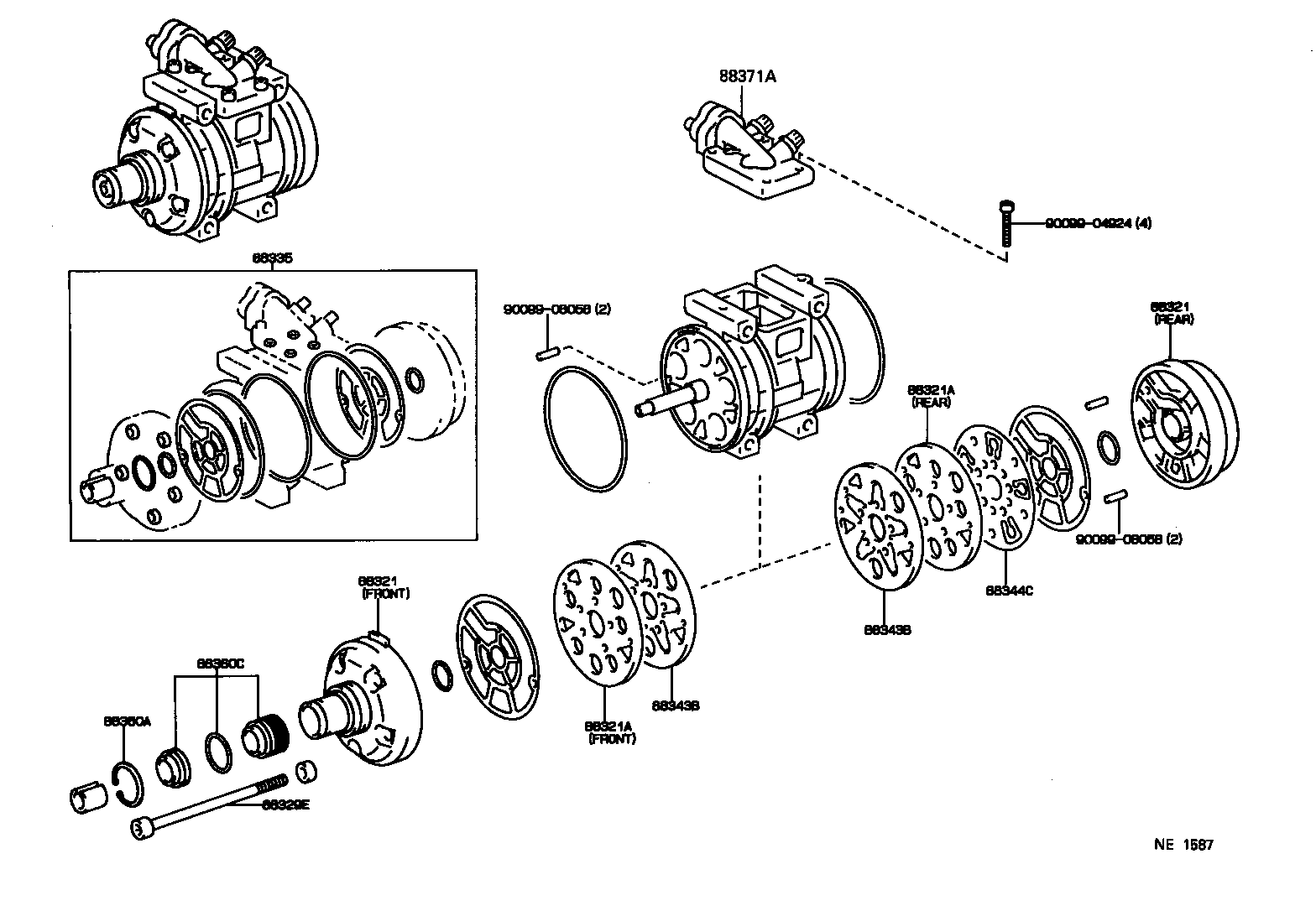  LX450 |  HEATING AIR CONDITIONING COMPRESSOR