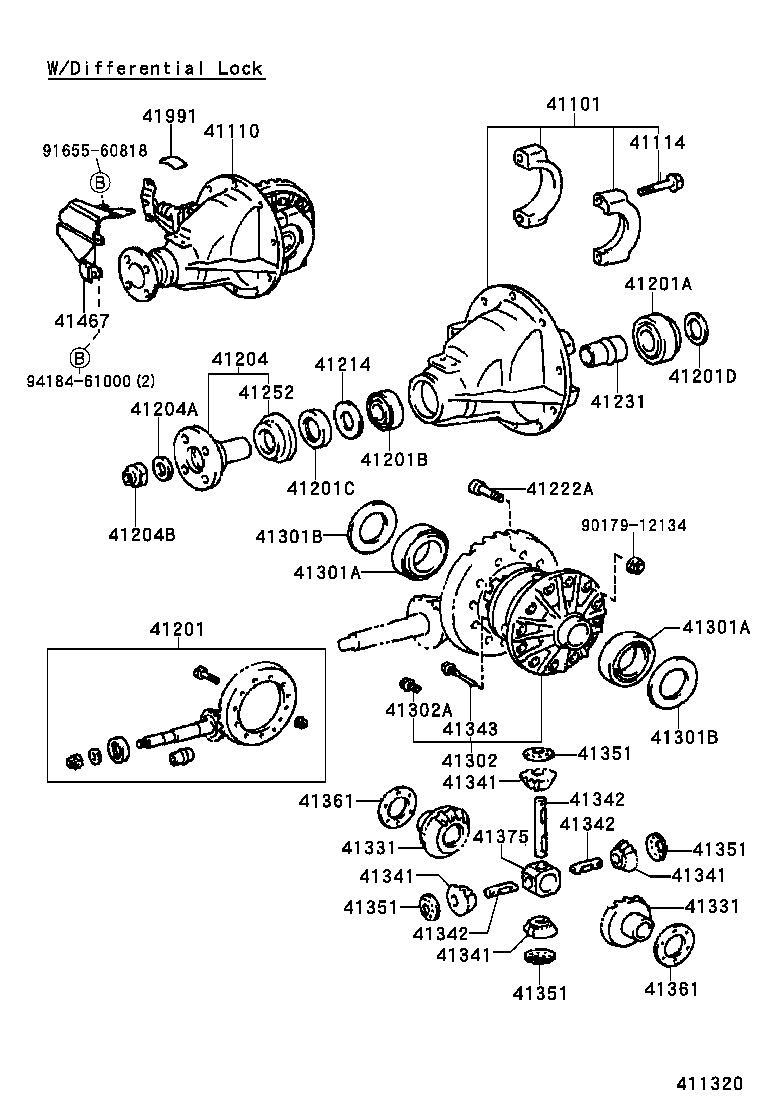  LAND CRUISER 60 |  REAR AXLE HOUSING DIFFERENTIAL