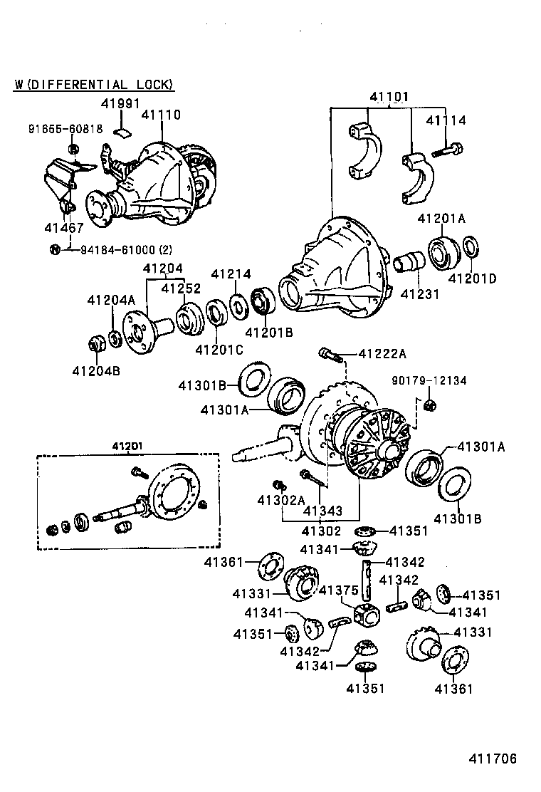  LAND CRUISER 60 |  REAR AXLE HOUSING DIFFERENTIAL