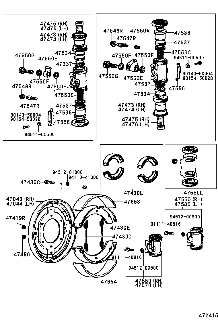  LAND CRUISER 40 55 |  REAR DRUM BRAKE WHEEL CYLINDER BACKING PLATE
