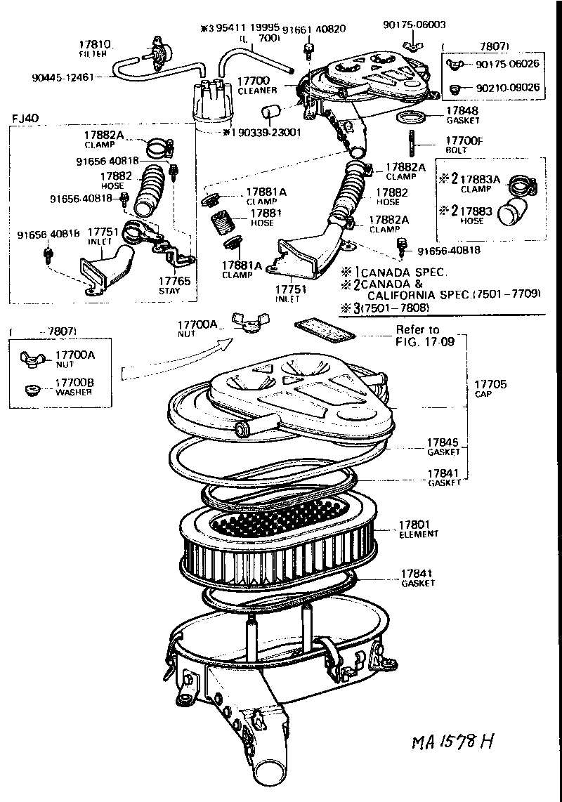  LAND CRUISER 40 55 |  AIR CLEANER