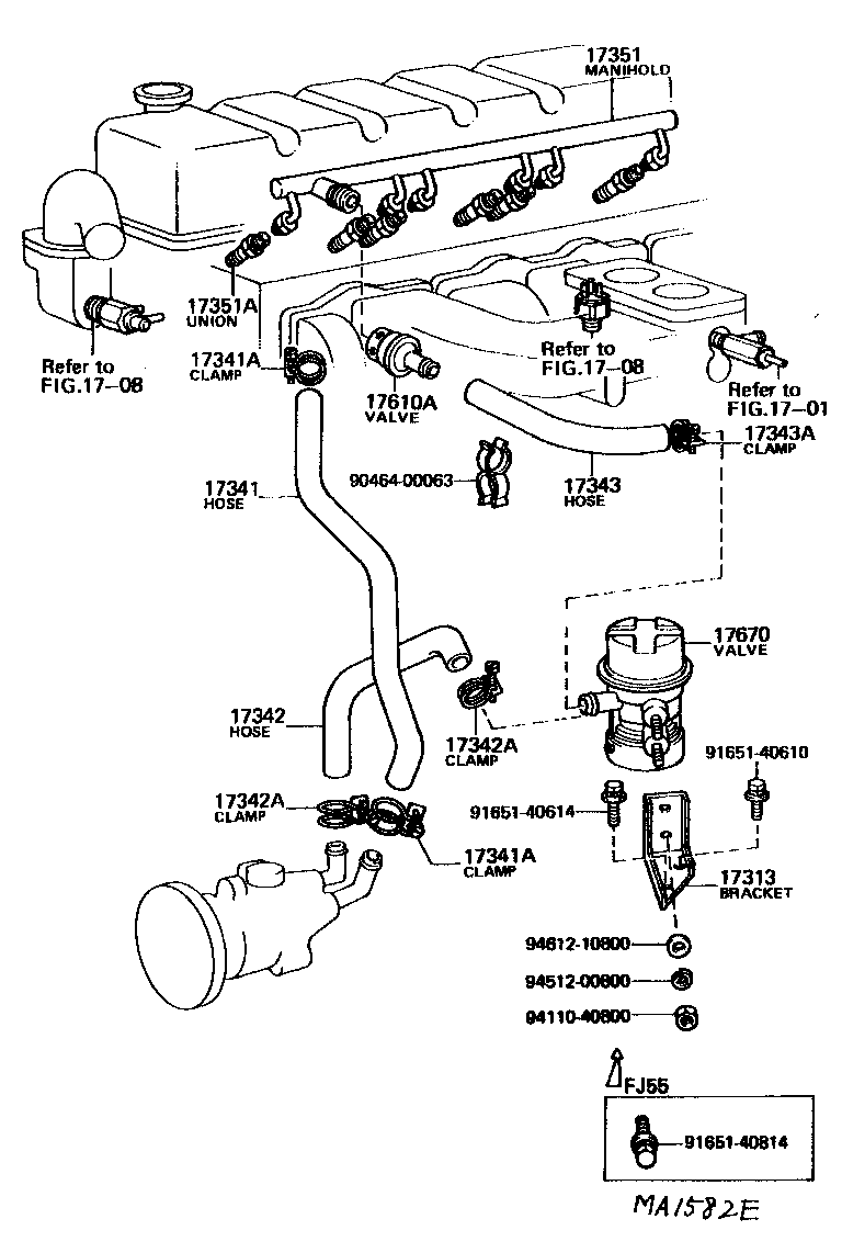  LAND CRUISER 40 55 |  MANIFOLD AIR INJECTION SYSTEM