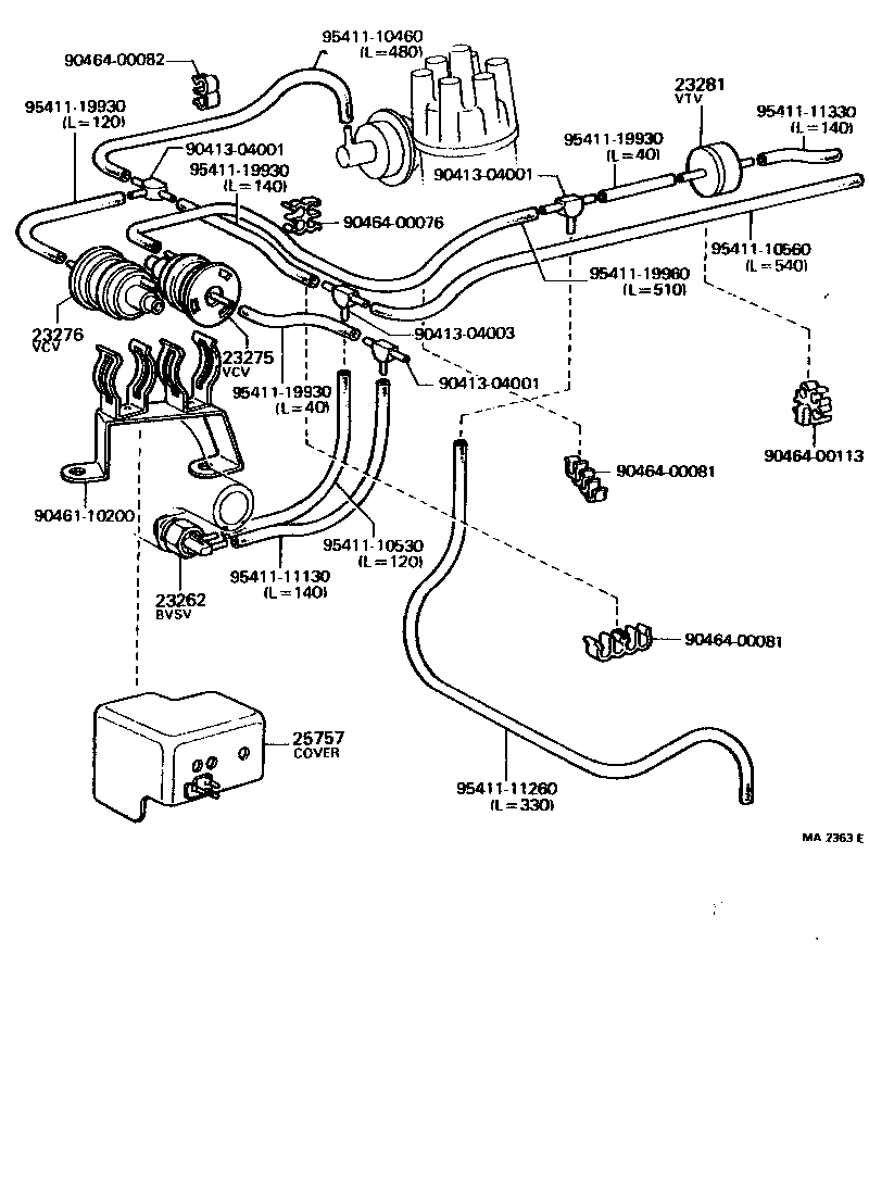  LAND CRUISER 40 55 |  VACUUM PIPING