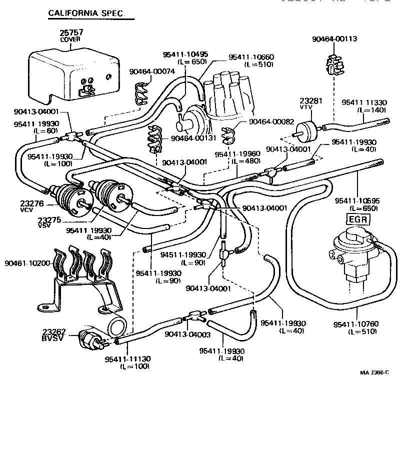  LAND CRUISER 40 55 |  VACUUM PIPING