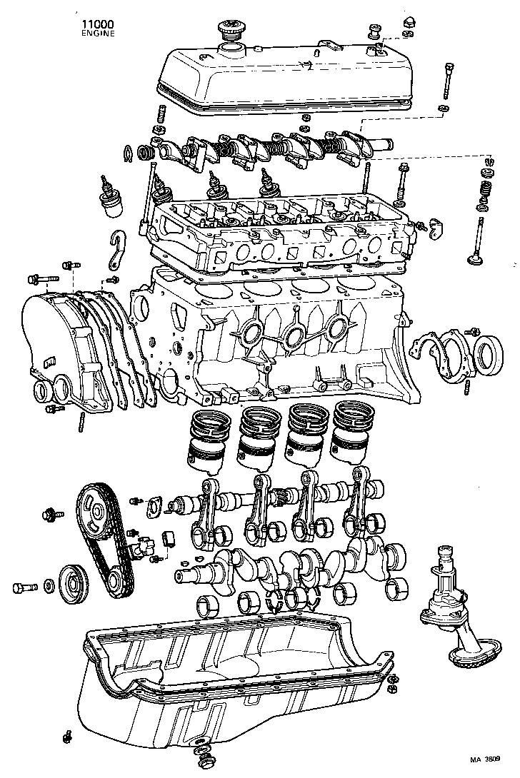  STARLET |  PARTIAL ENGINE ASSEMBLY