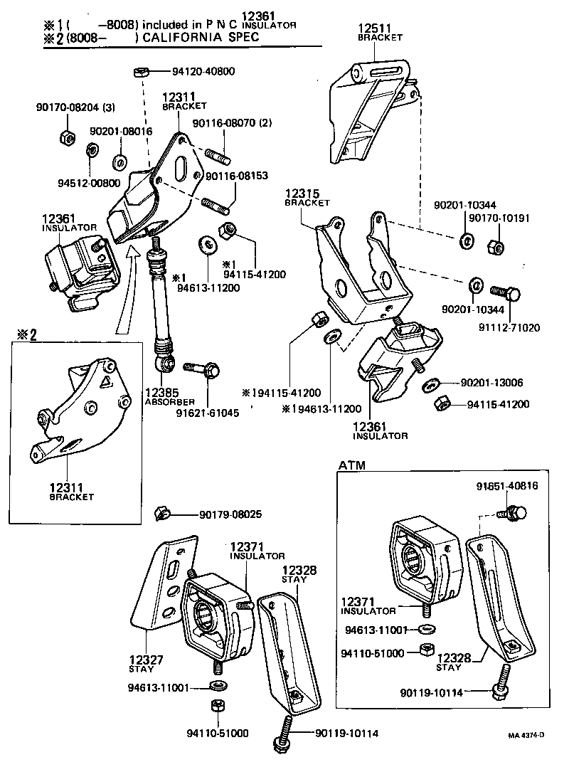  TERCEL |  MOUNTING