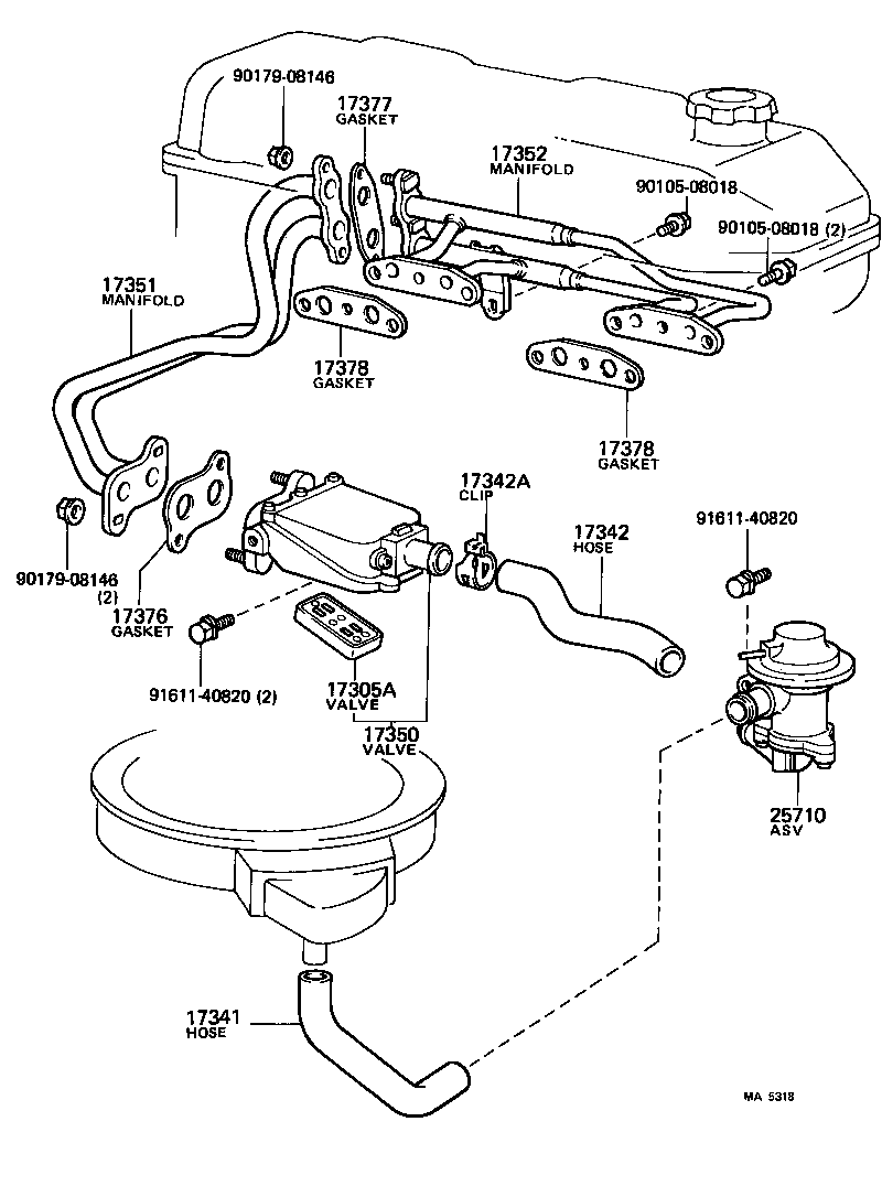  CELICA |  MANIFOLD AIR INJECTION SYSTEM