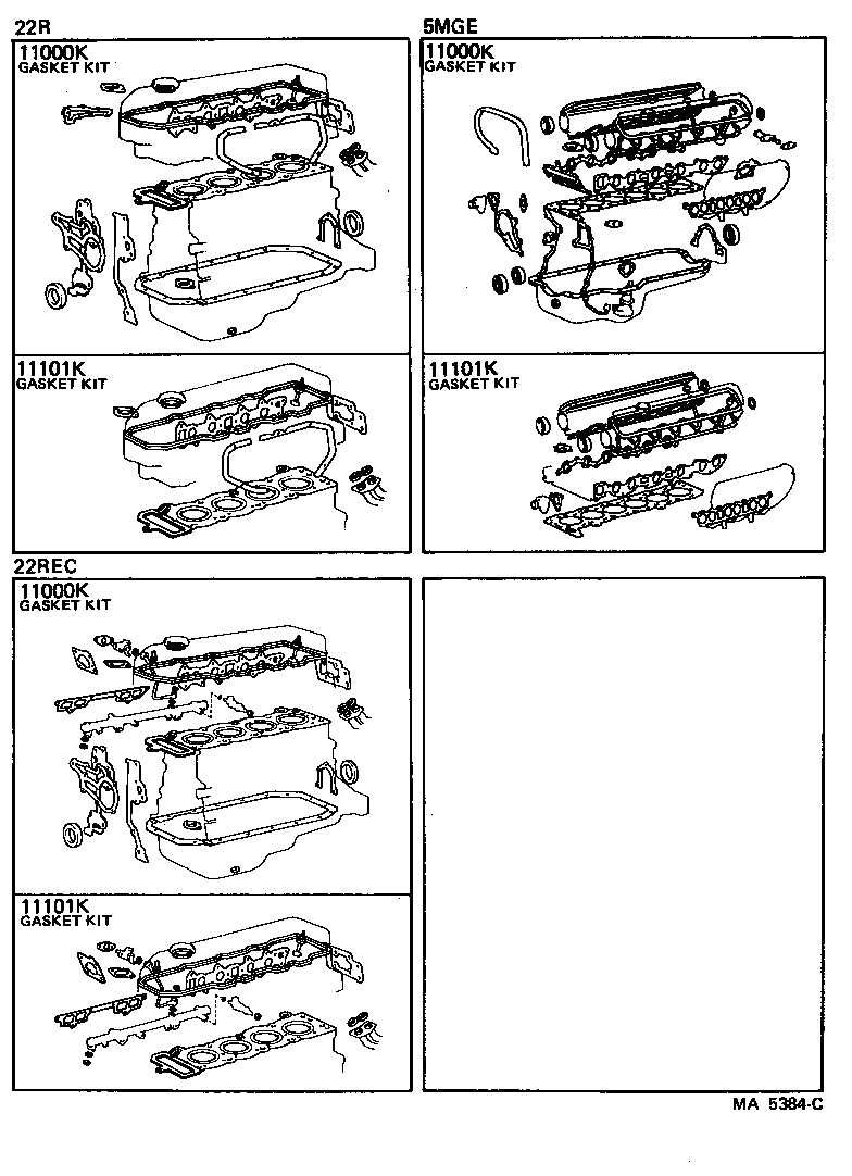  CELICA |  ENGINE OVERHAUL GASKET KIT