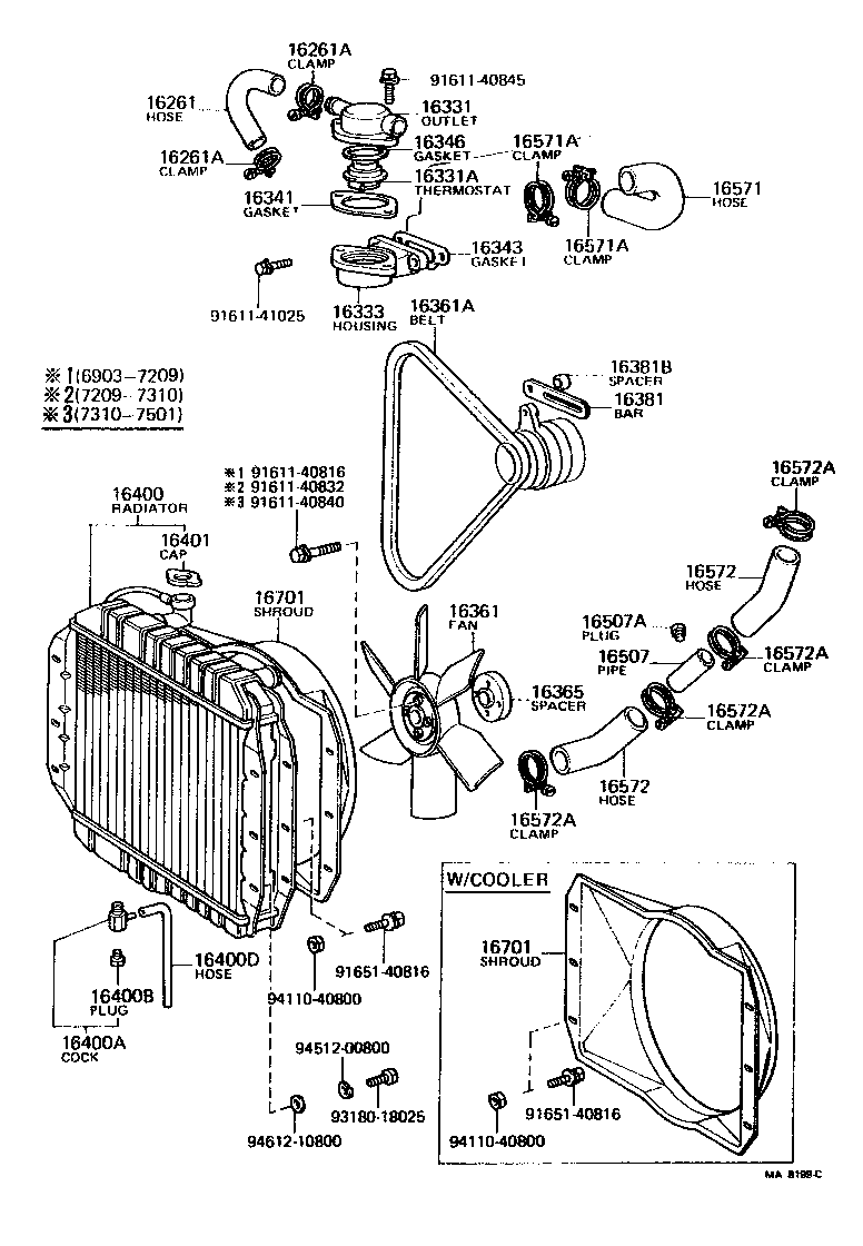  LAND CRUISER 40 55 |  RADIATOR WATER OUTLET