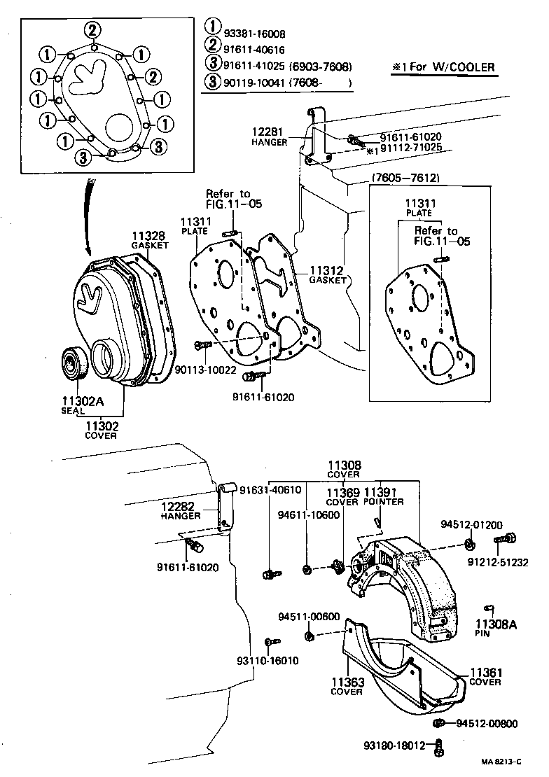  LAND CRUISER 40 55 |  TIMING GEAR COVER REAR END PLATE