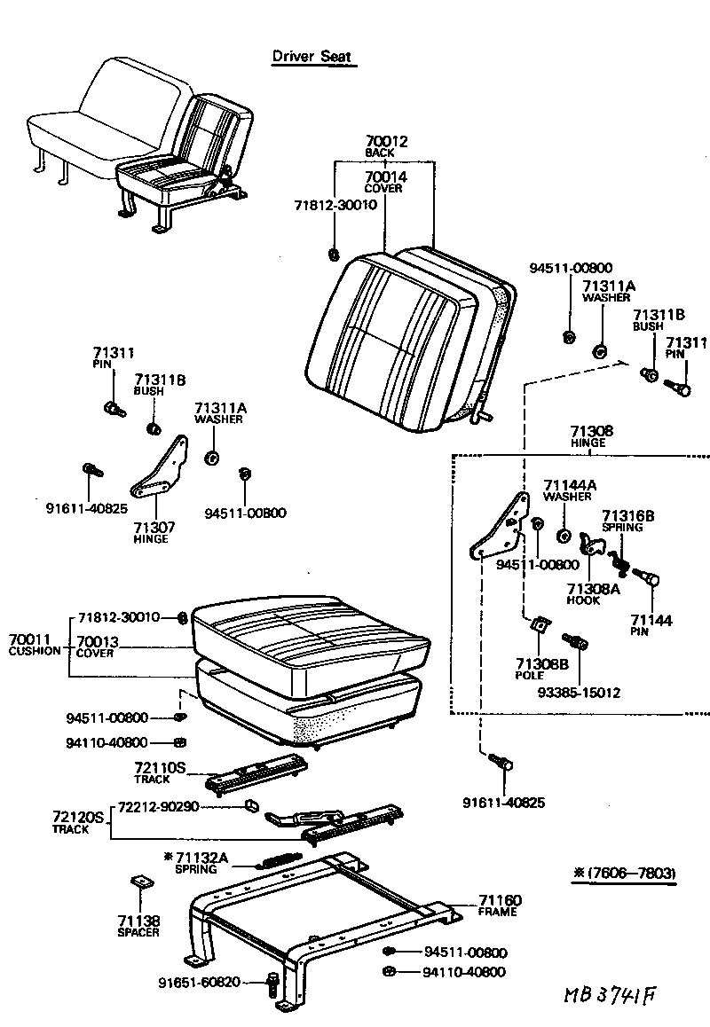  LAND CRUISER 40 55 |  SEAT SEAT TRACK