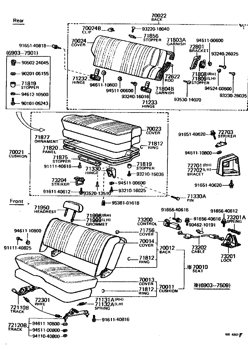  LAND CRUISER 40 55 |  SEAT SEAT TRACK