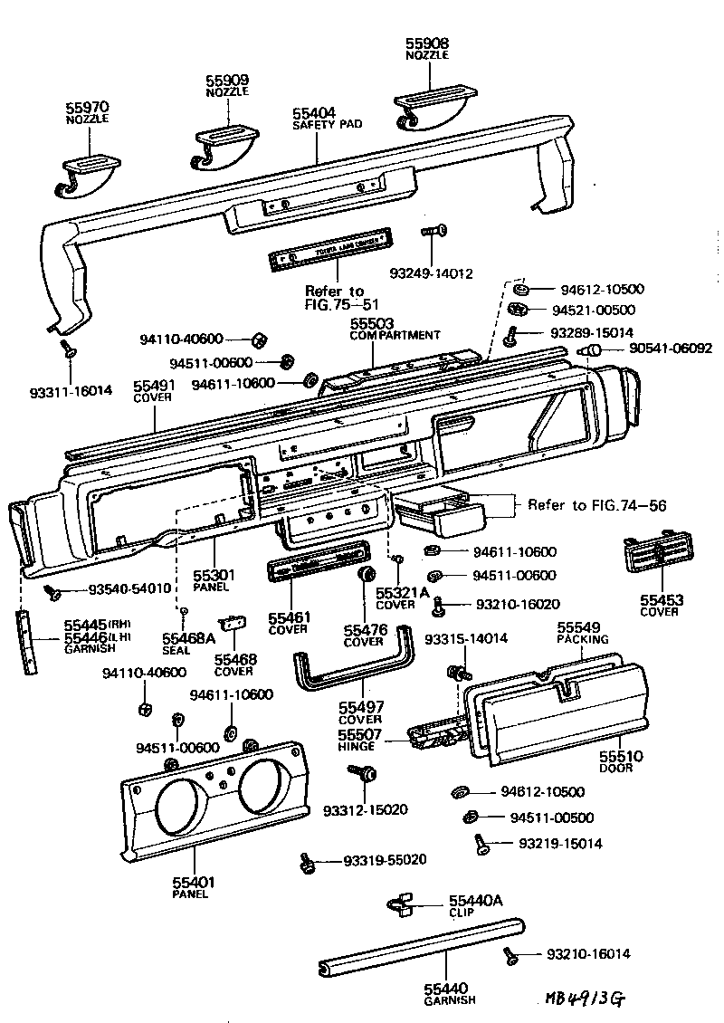  LAND CRUISER 40 55 |  INSTRUMENT PANEL GLOVE COMPARTMENT