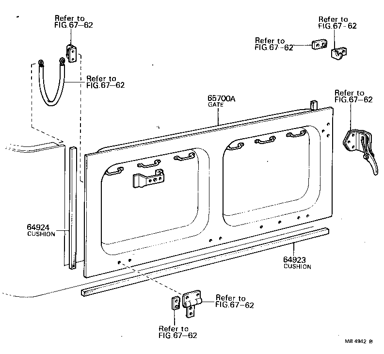  LAND CRUISER 40 55 |  BACK DOOR PANEL GLASS