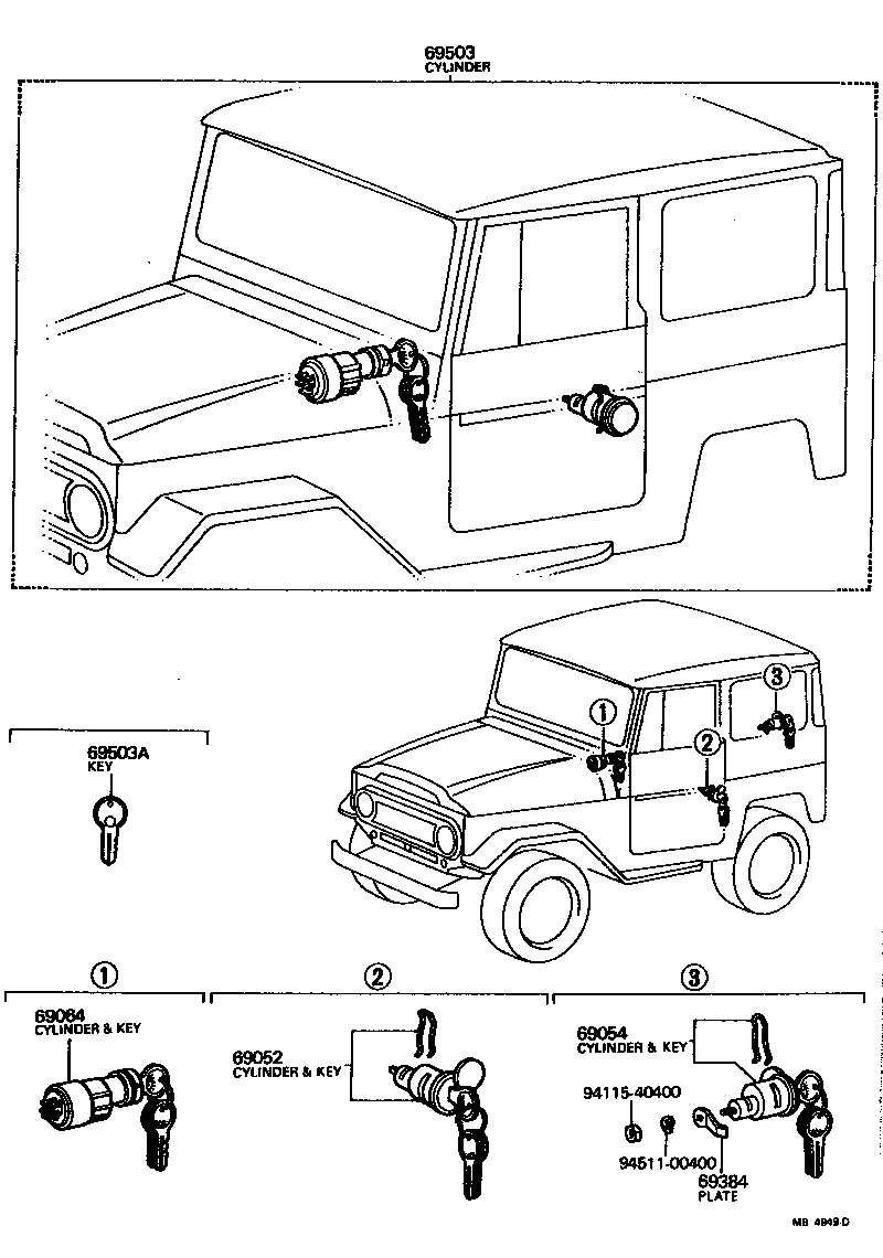  LAND CRUISER 40 55 |  SEPARATION DOOR PANEL GLASS