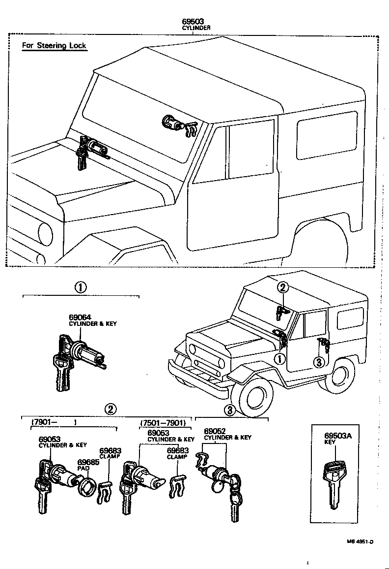  LAND CRUISER 40 55 |  SEPARATION DOOR PANEL GLASS