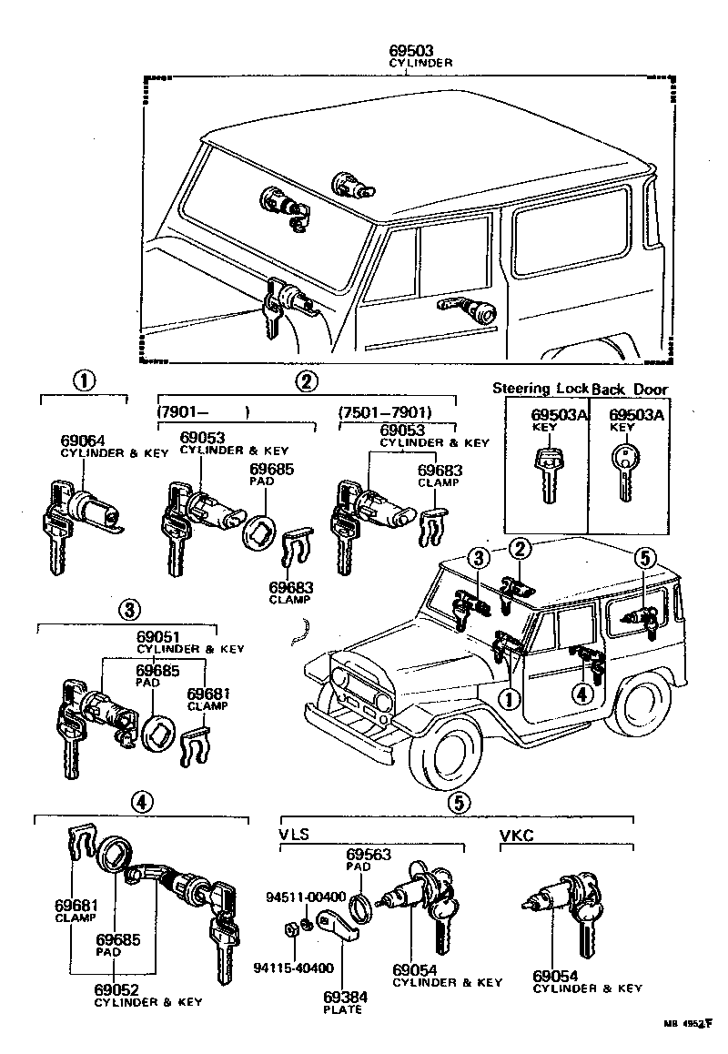  LAND CRUISER 40 55 |  SEPARATION DOOR PANEL GLASS