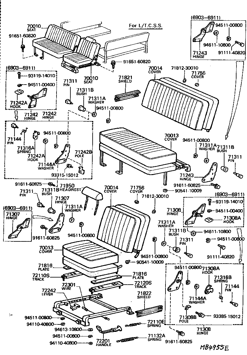  LAND CRUISER 40 55 |  SEAT SEAT TRACK