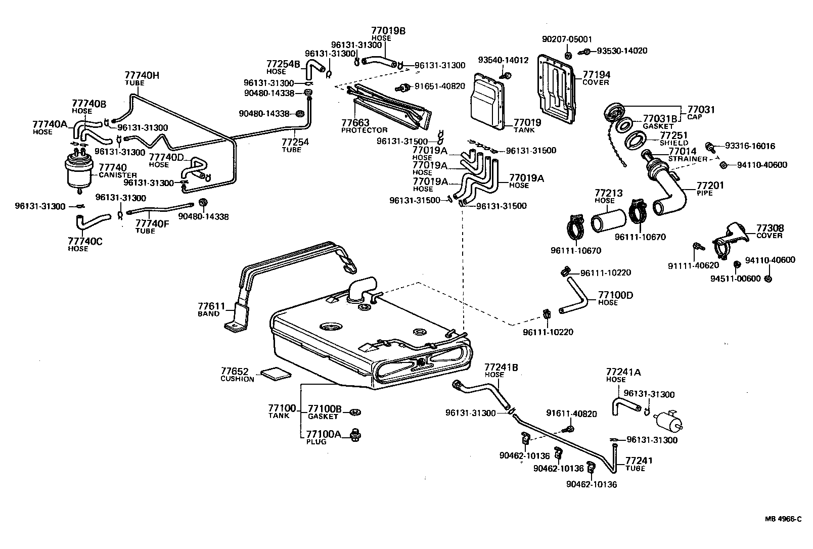  LAND CRUISER 40 55 |  FUEL TANK TUBE