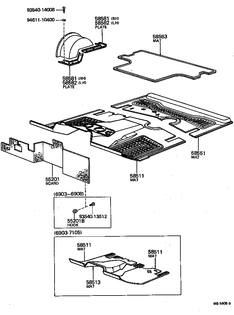  LAND CRUISER 40 55 |  FLOOR MAT SILENCER PAD