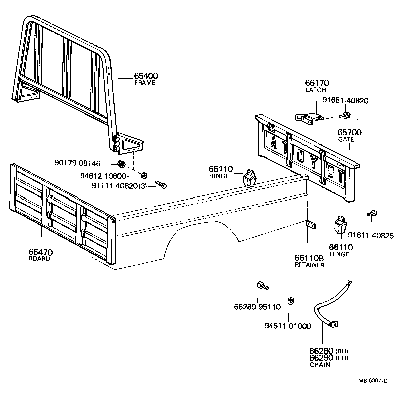  LAND CRUISER 40 55 |  REAR BODY GUARD FRAME TAIL GATE