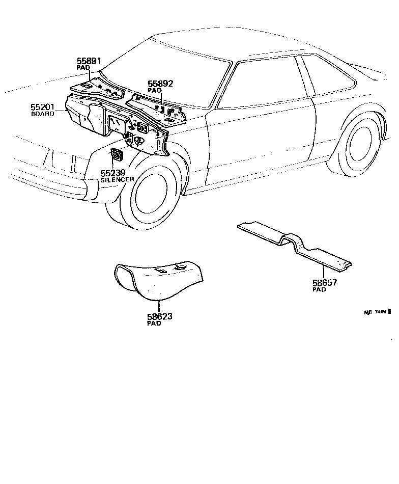  CELICA |  DASH SILENCER BOARD FLOOR SILENCER PAD