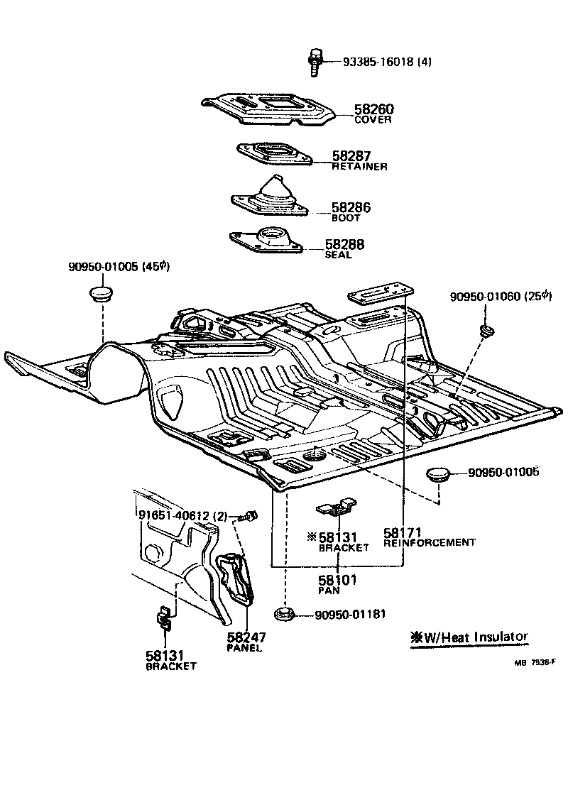  CELICA |  FLOOR PAN LOWER BACK PANEL