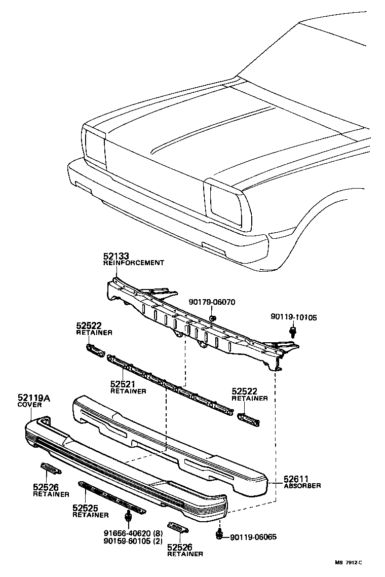  TERCEL |  FRONT BUMPER BUMPER STAY