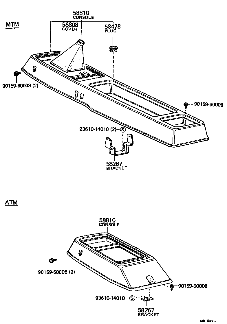  PICKUP |  CONSOLE BOX BRACKET