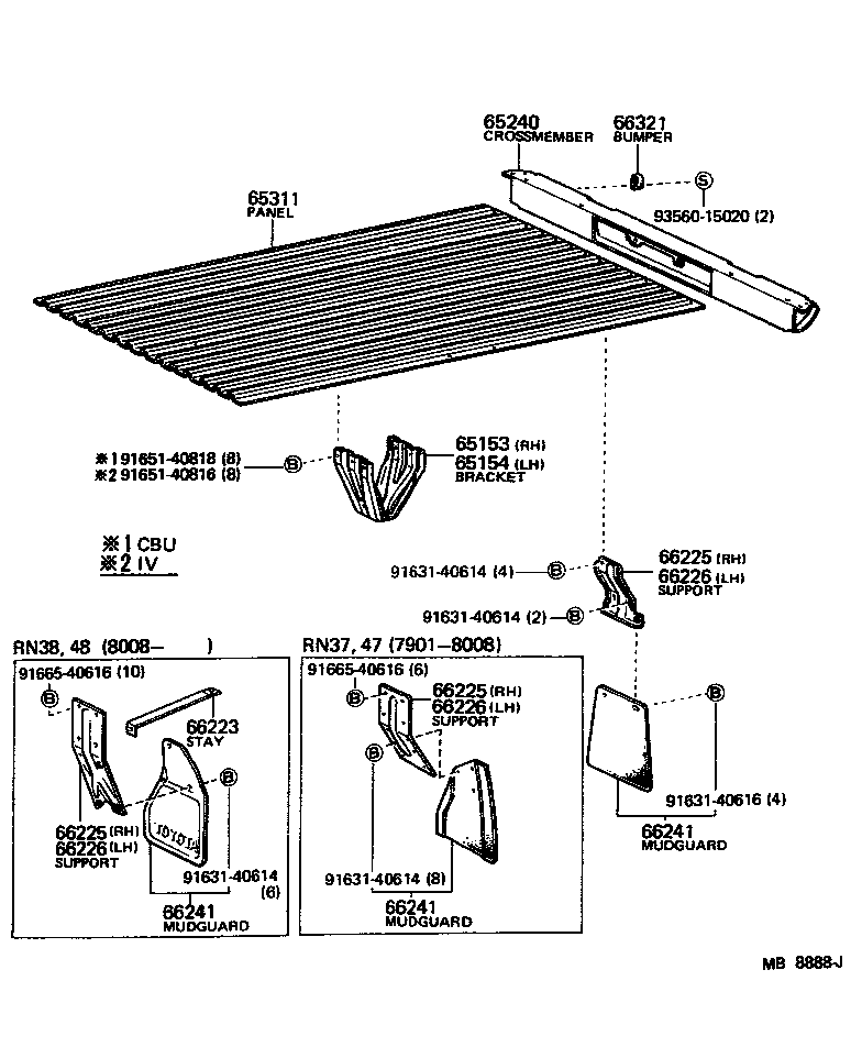  PICKUP |  REAR BODY FLOOR FENDER