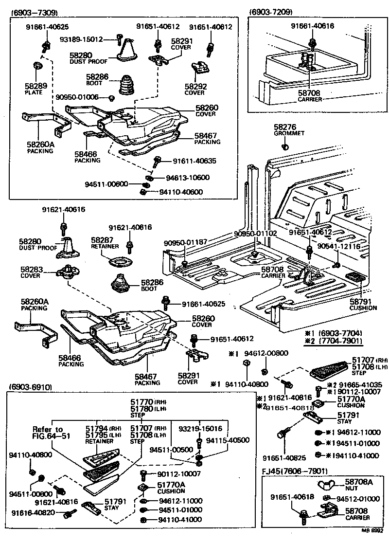  LAND CRUISER 40 55 |  FRONT FLOOR PANEL FRONT FLOOR MEMBER