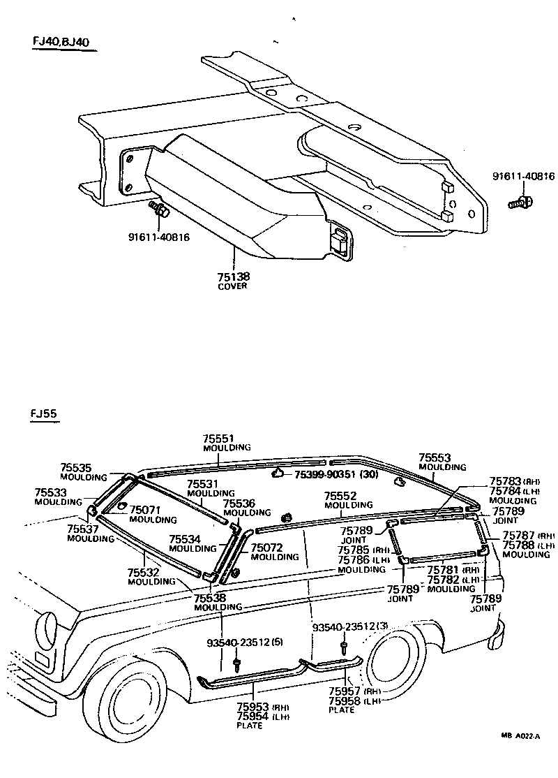  LAND CRUISER 40 55 |  MOULDING