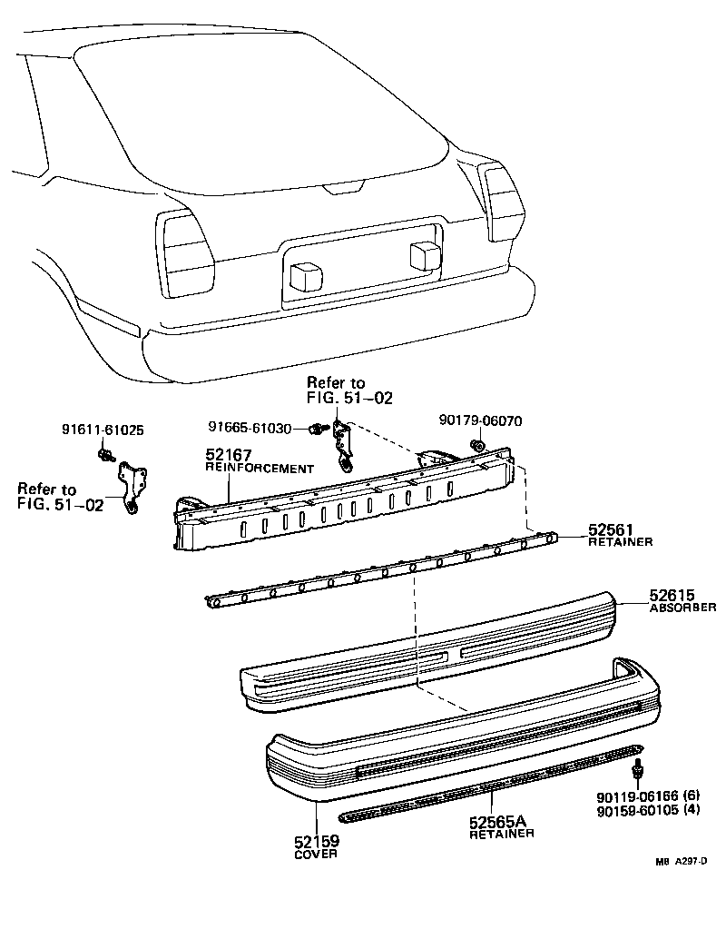  TERCEL |  REAR BUMPER BUMPER STAY