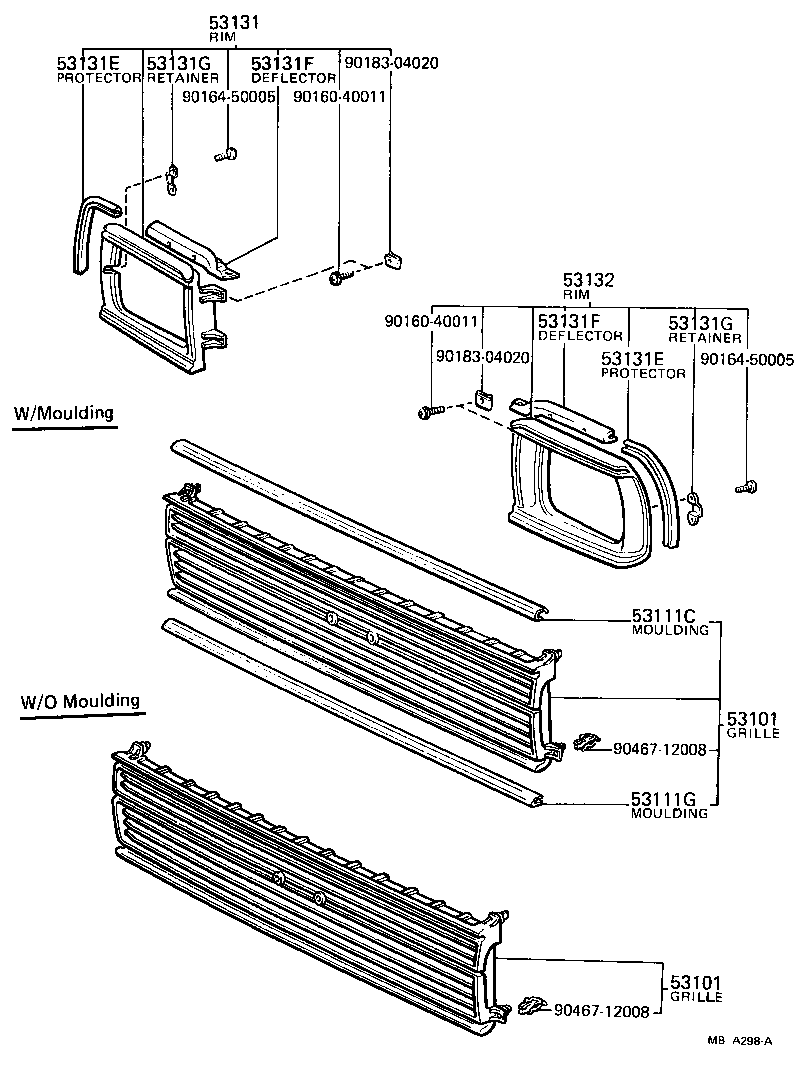  TERCEL |  RADIATOR GRILLE
