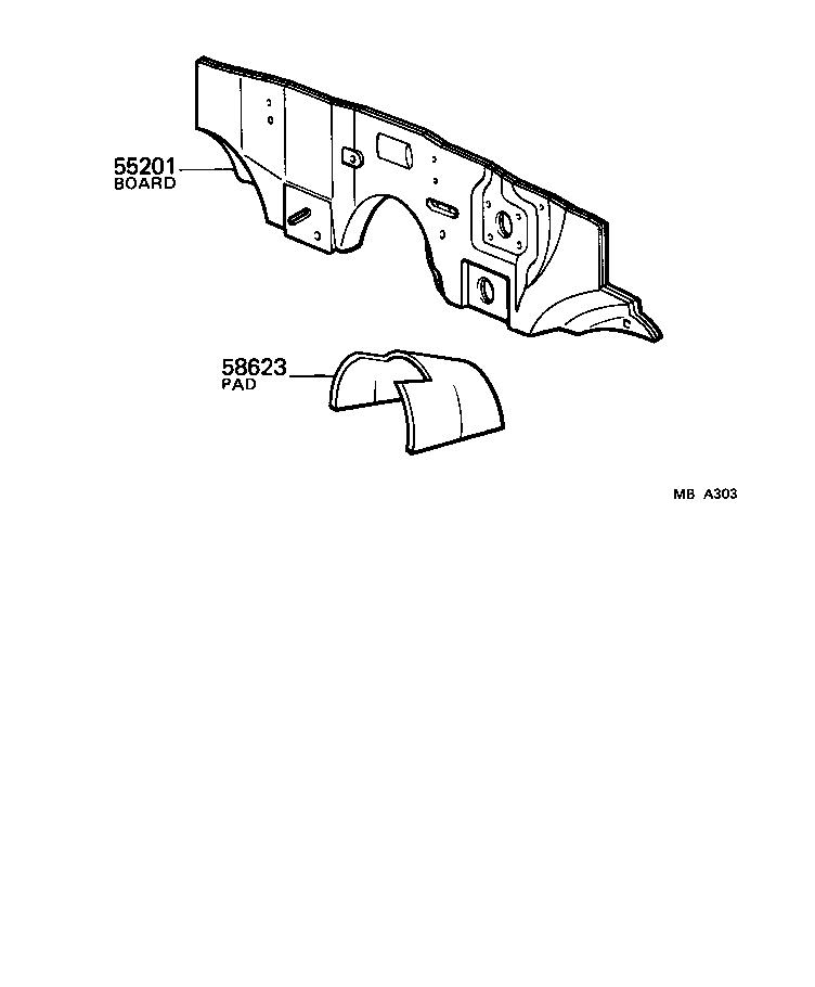  TERCEL |  DASH SILENCER BOARD FLOOR SILENCER PAD