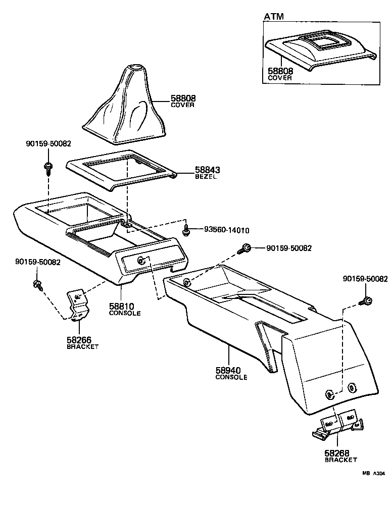  TERCEL |  CONSOLE BOX BRACKET