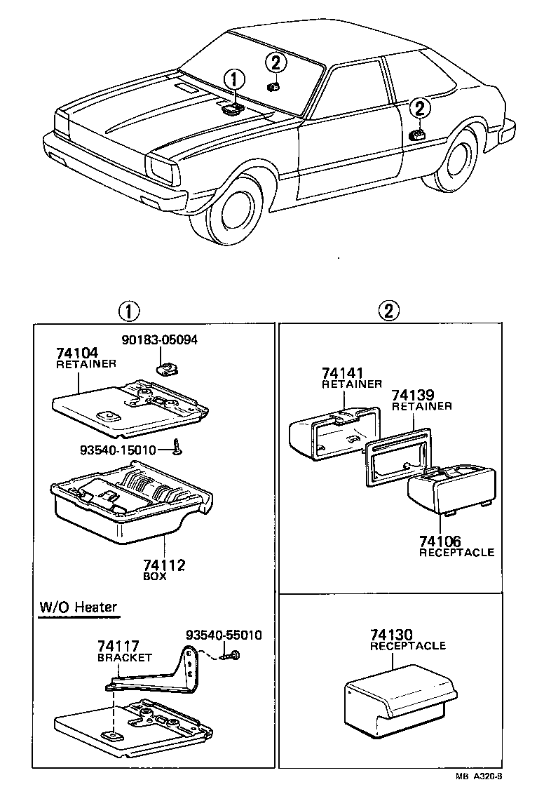  TERCEL |  ASH RECEPTACLE