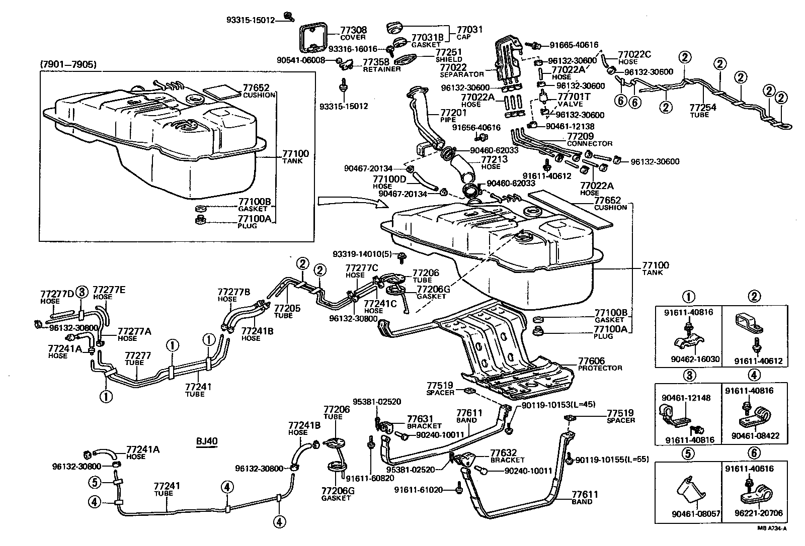  LAND CRUISER 40 55 |  FUEL TANK TUBE