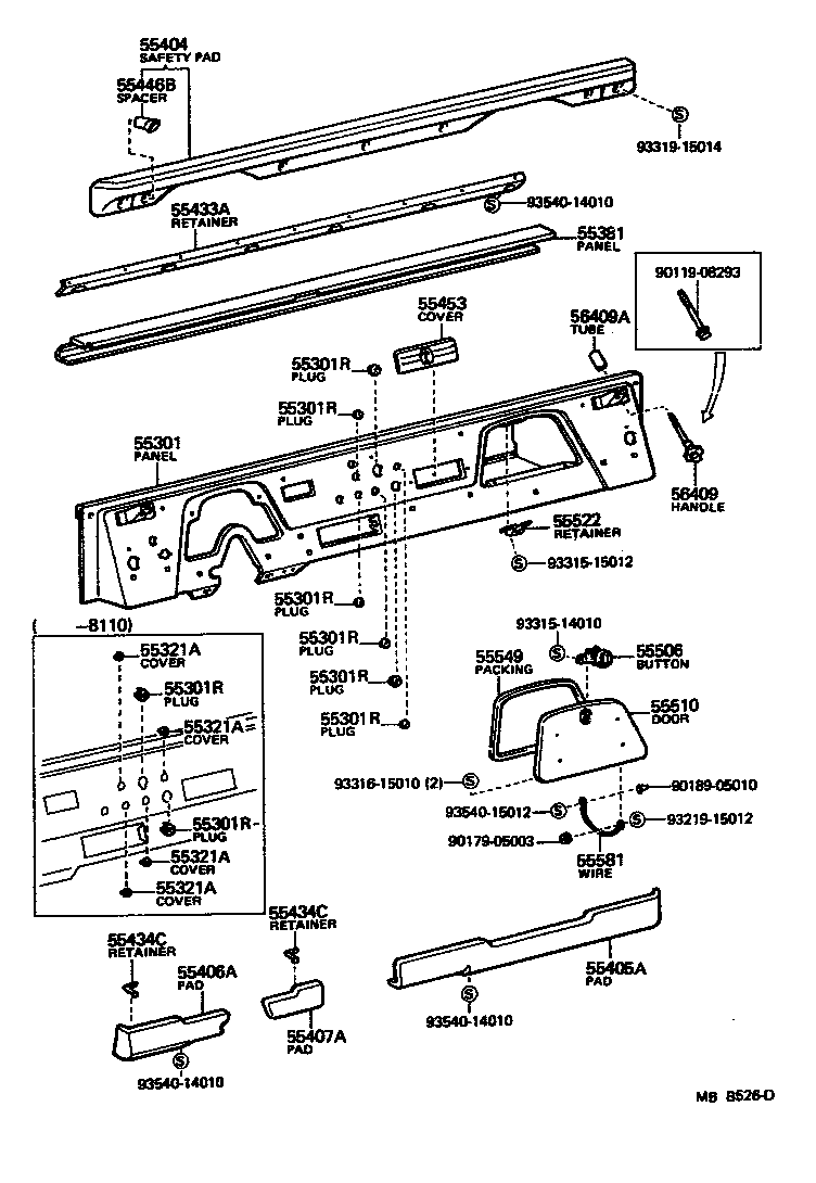  LAND CRUISER 40 |  INSTRUMENT PANEL GLOVE COMPARTMENT