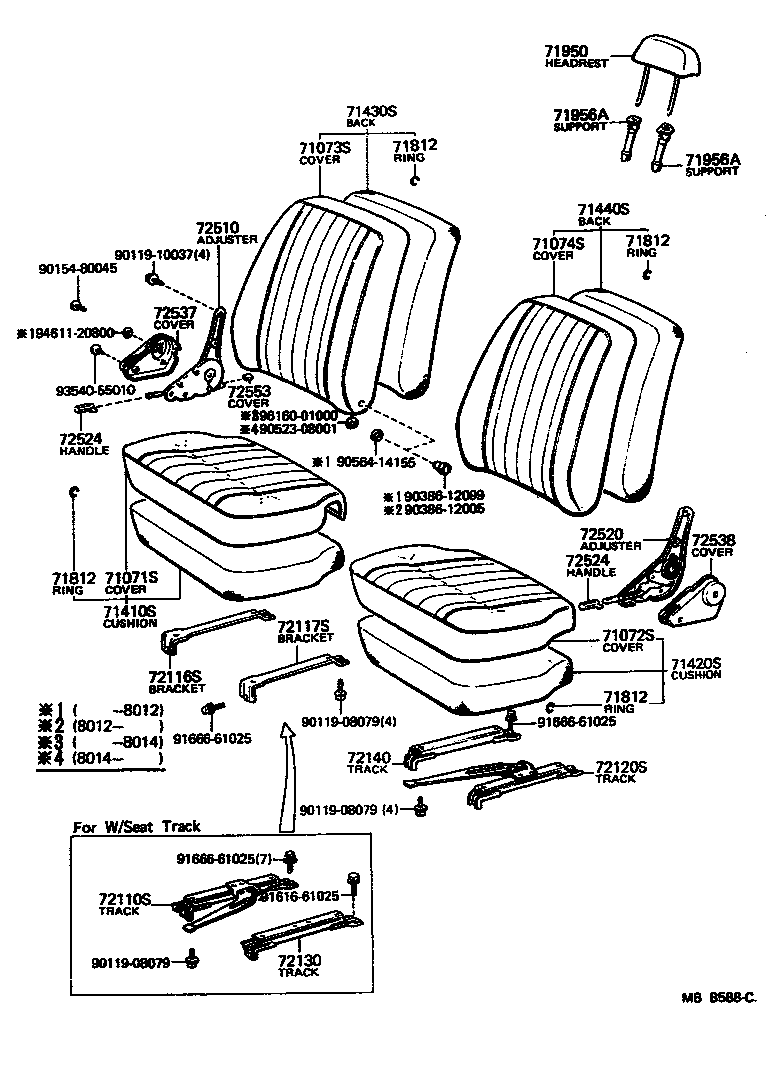  LAND CRUISER 40 |  SEAT SEAT TRACK
